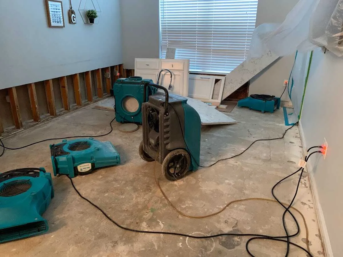 Dehumidifier in flood-cut room for Water Extraction & Removal in Allegheny
